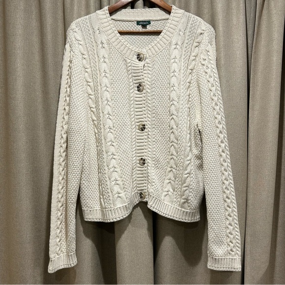 NWOT Wild Fable Cream Cable Knit Cardigan - Picture 2 of 3